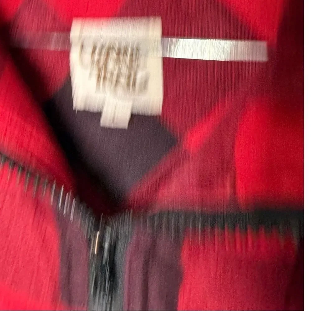 Ozark Trail Red Black Buffalo Plaid Flannel Padded Vest Size Large